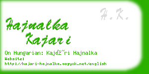 hajnalka kajari business card